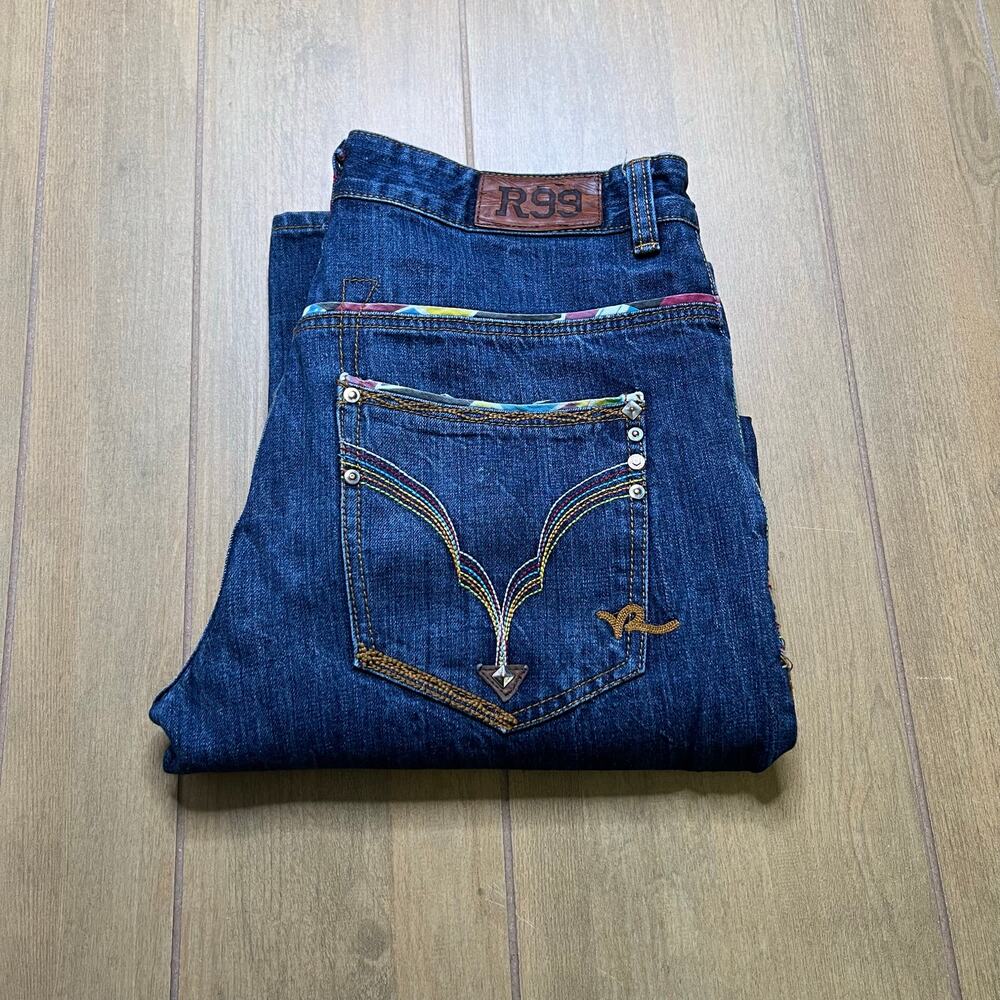 Vintage Rocawear baggy jeans Men Sz 33x31 embroidered pockets R99 Y2K‎ Loose